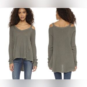 Free People Moonshiner Cold Shoulder Sweater Size XS